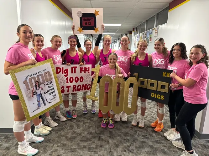 Senior Kaydence Haupt gets her 1,000 career dig while the Warriors go undefeated in the regular season