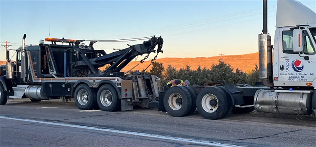 Hit and run results in truck fuel leak
