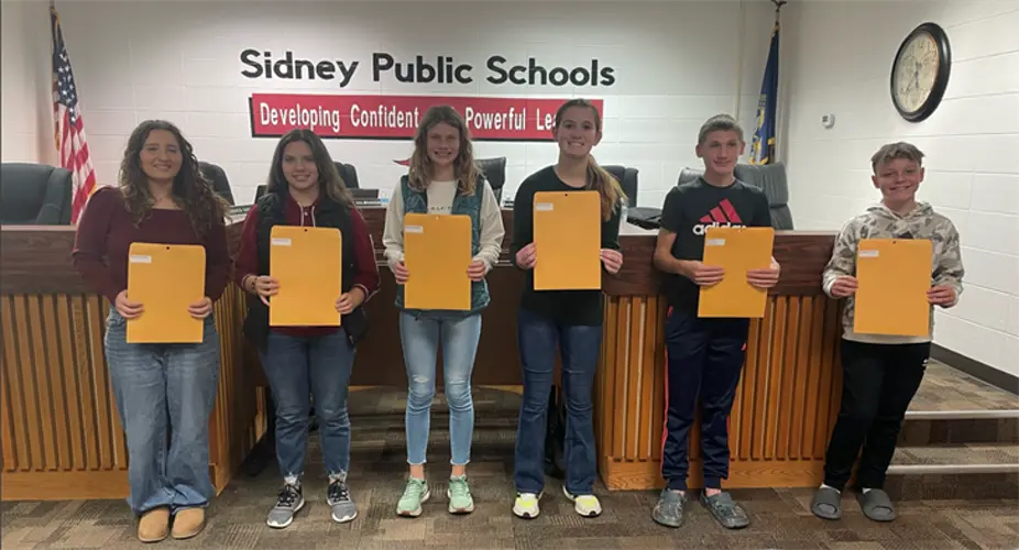 Sidney School Board recognizes October students of the month