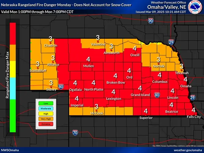 Red flag warning issued for Nebraska Panhandle due to high fire danger