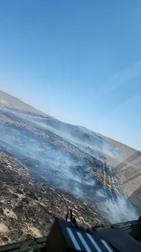 Multiple agencies respond to grass fire along Highway 61 in Arthur County
