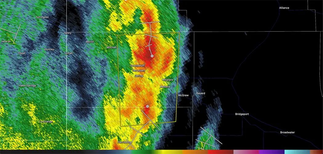 Severe Thunderstorm Warning Issued for Scotts Bluff and Banner Counties
