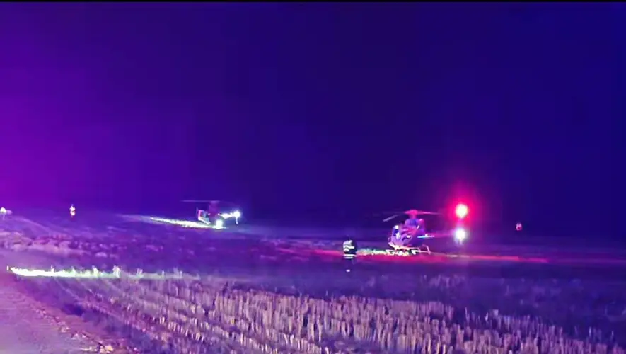 Two hospitalized after rollover crash south of Sidney