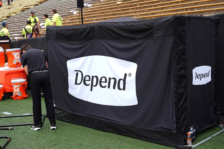 Prime spot: Deion Sanders has a sideline bathroom at Colorado, sponsored by Depend undergarment