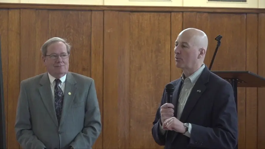 Ricketts visits Columbus, talks about the 'historic' legislative session