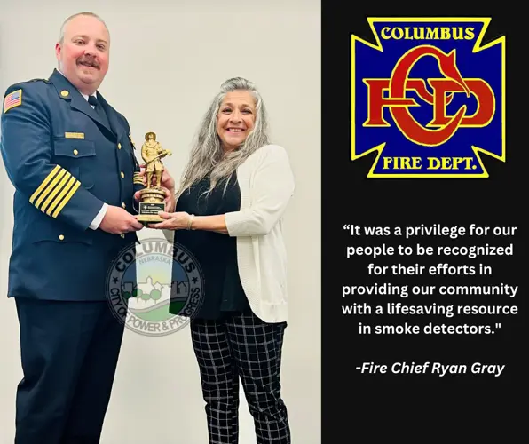 Columbus Fire Department receives award from American Red Cross