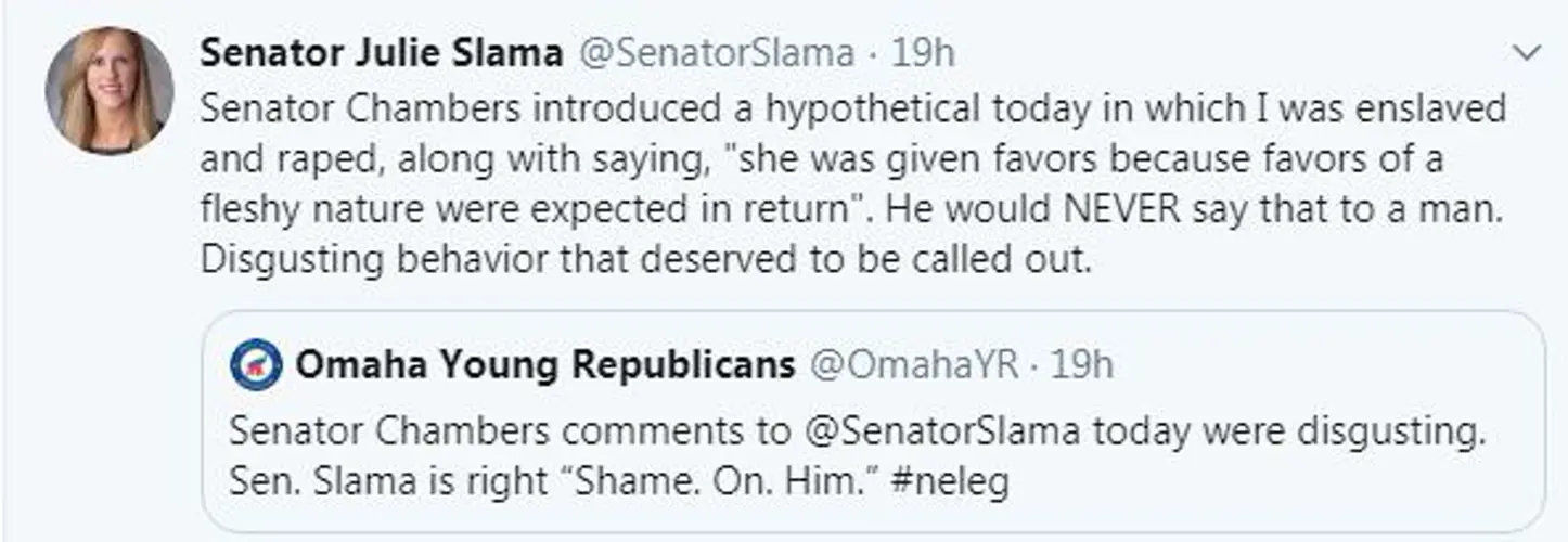 Slama Reacts On Twitter To Chambers' Comments Of 'Fleshly Rewards'