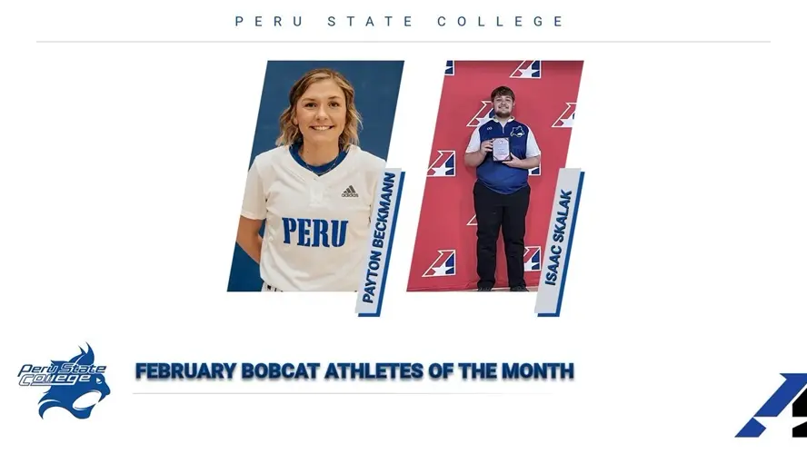 Peru State February athletes of the month
