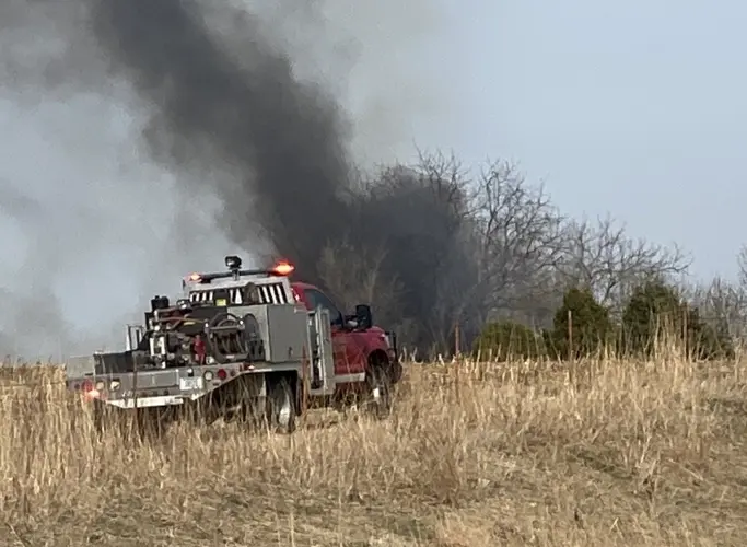 Wildfires, controlled burns Monday evening