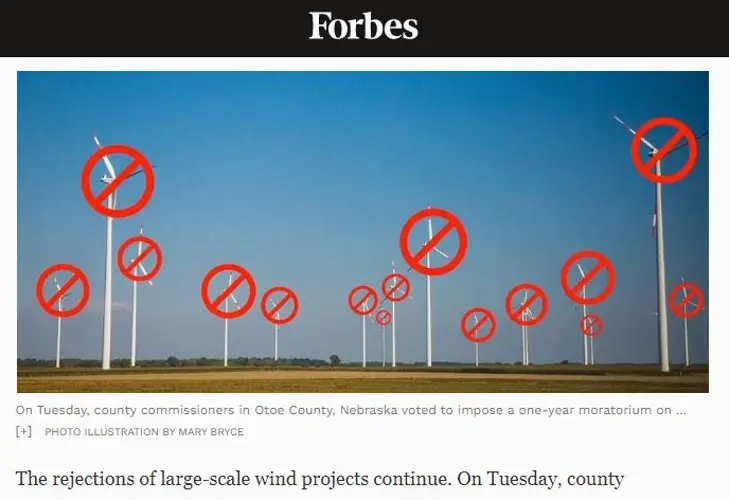 Forbes article notes Otoe County opposition to wind farm