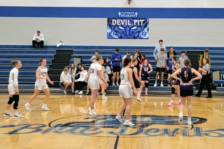 Blue Devils End Pioneers' Girls Basketball Season with Team Effort
