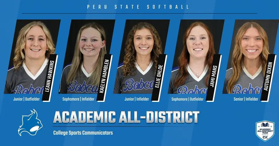 Five Peru State Softball Players Recognized by CSC