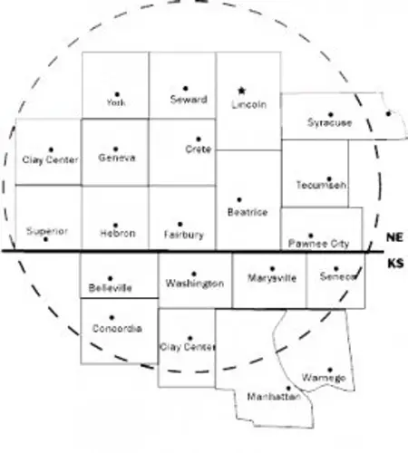 KUTT Coverage Area