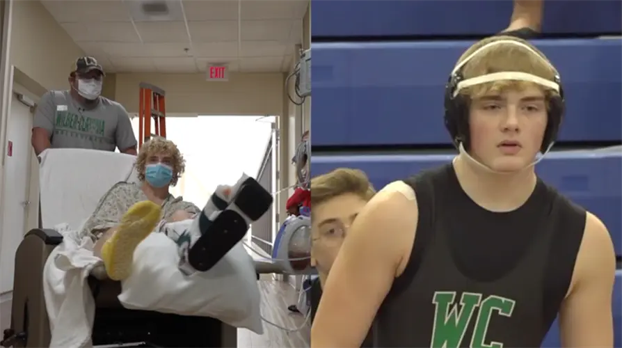 Wilber teen returns to wrestling four months after surviving electrocution