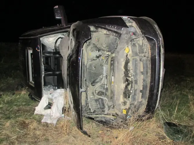 Pickup flips near Odell, causing minor injuries to driver
