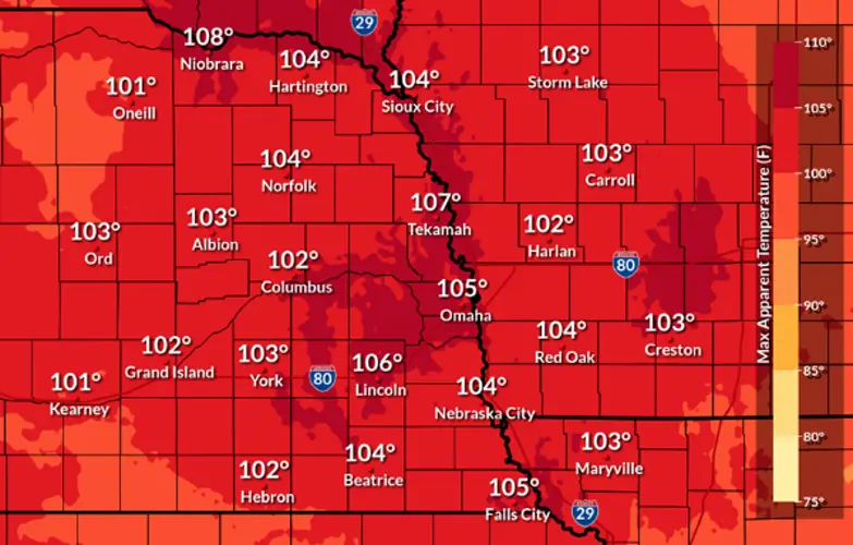 Eastern Nebraska under excessive heat watch for weekend