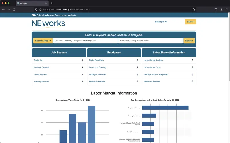 Nebraska's unemployment website is back online