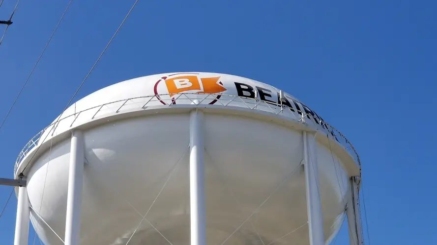 NE Beatrice water tower now carries logo