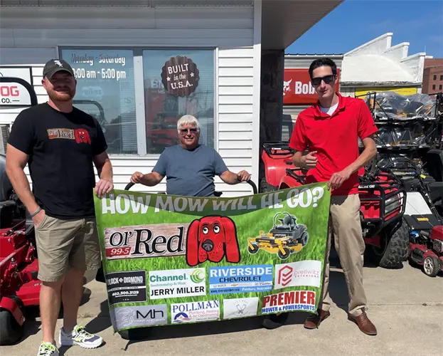 Ol' Red 99.5 presents 'How Mow Will He Go' winner with prize