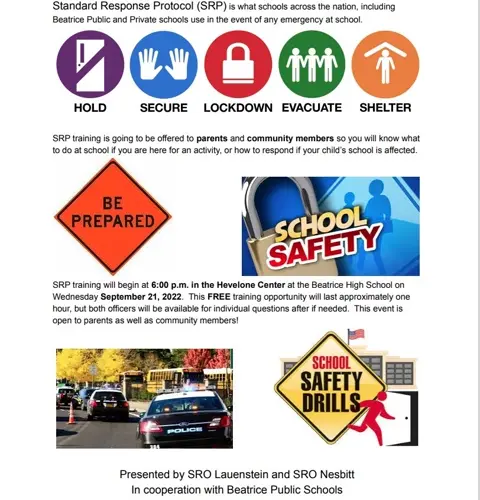 Beatrice School Resource Officers to conduct parent, community training
