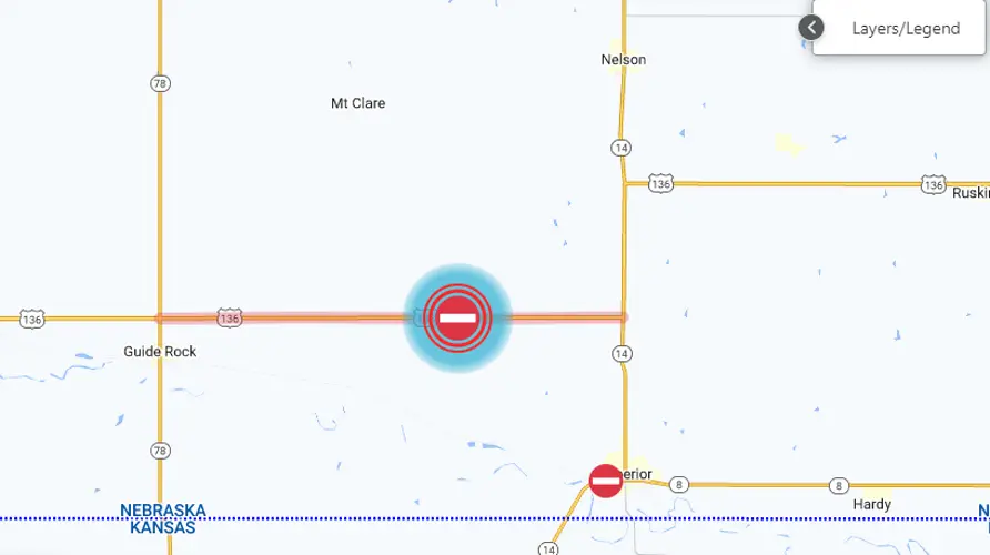 Multiple crews battle fire in Nuckolls County, Highway 136 closed