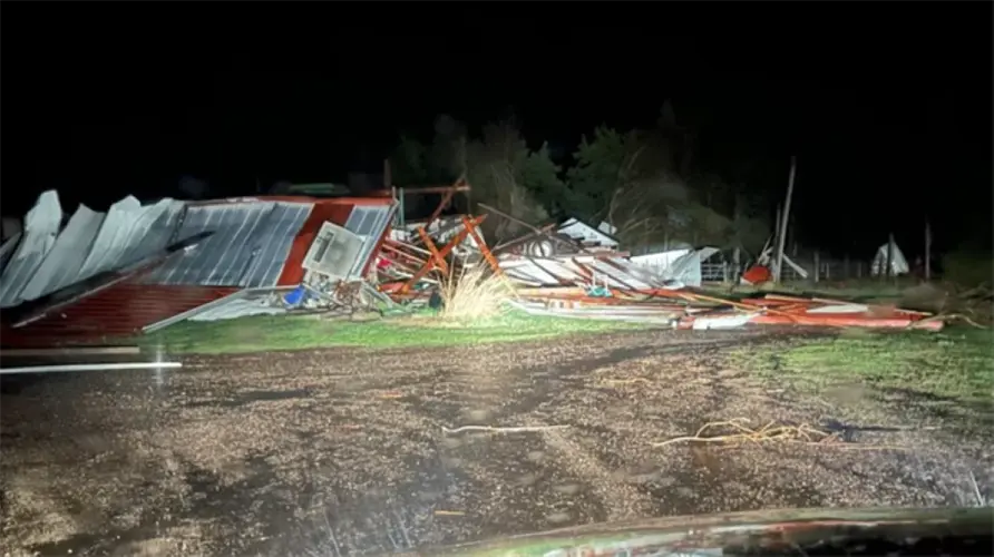 Powerful downburst winds, cause of Friday night damage in southern Gage County