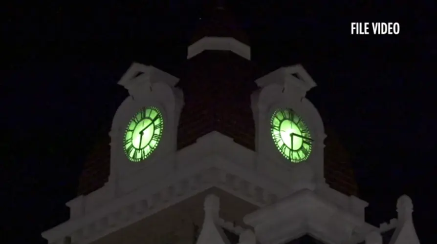 Commissioners approve idea from public to change clock tower light for ALS awareness