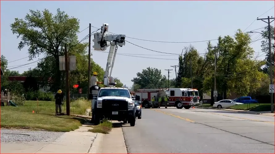Utility Pole snapped in west Beatrice accident