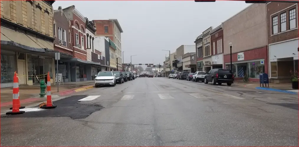 Traffic barricades removed, in downtown Beatrice
