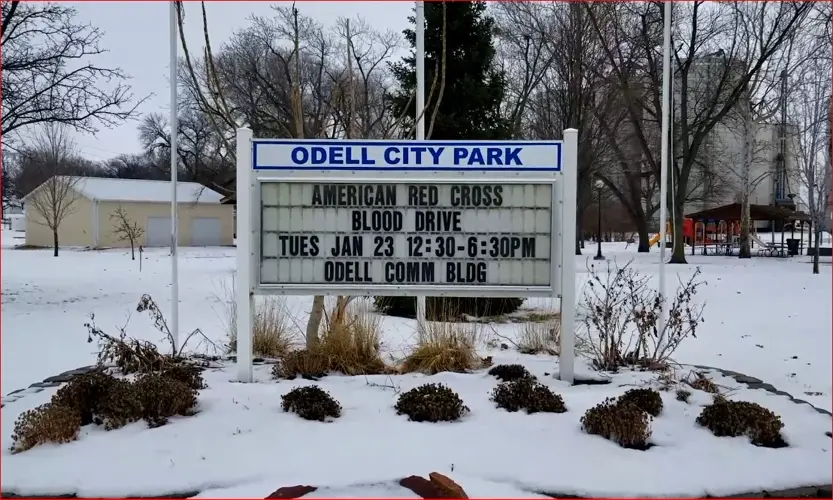 Donating the gift of life, at the Odell Community Building