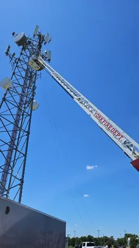 York Fire Department rescues man stuck on top of cell phone tower Tuesday