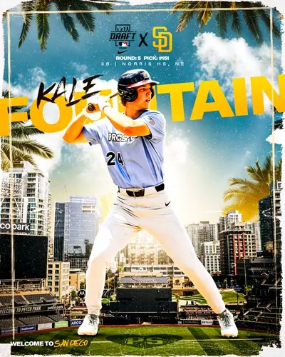Former Norris Titan, Kale Fountain, drafted to the San Diego Padres in the MLB