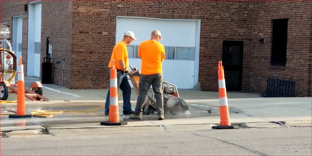 City water main being replaced, next to Beatrice Municipal Auditorium