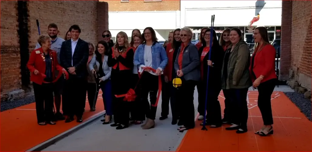New park, shuffleboard courts, dedicated in downtown Beatrice