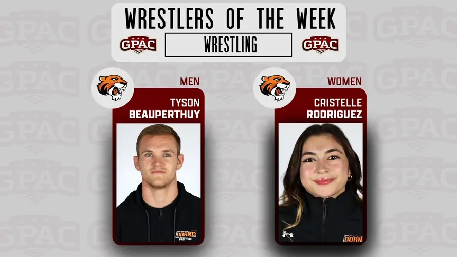 Doane's Beauperthuy, Rodriguez named GPAC Wrestlers of the Week