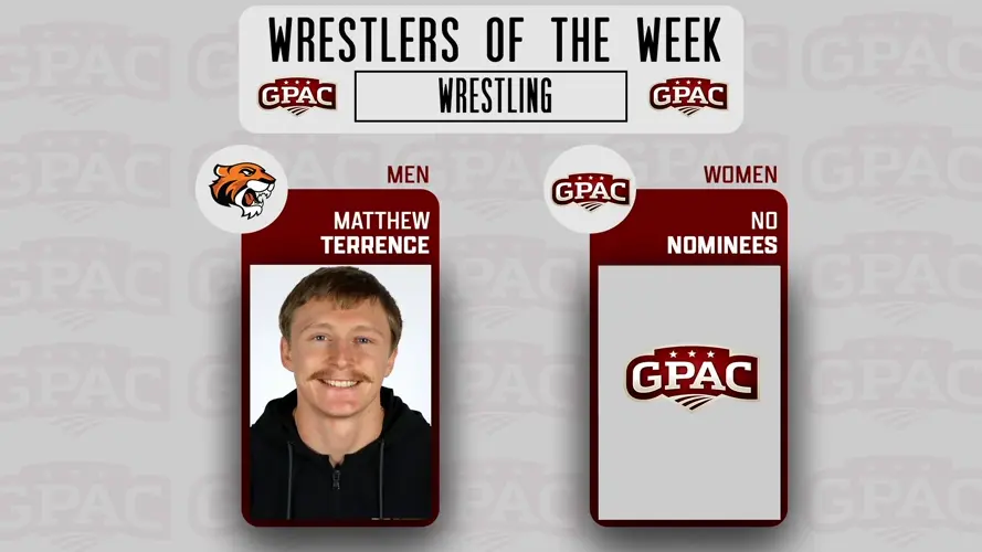 Doane's Terrence named GPAC Men's Wrestler of the Week