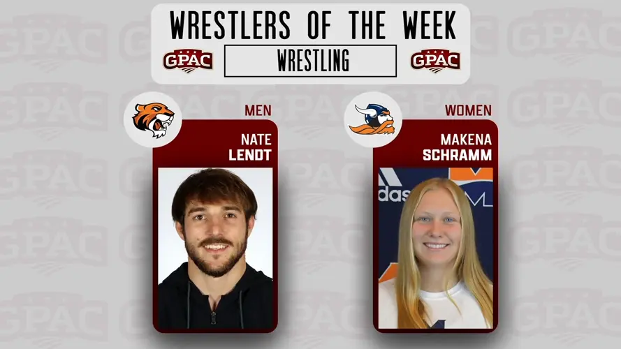 Doane's Lendt, Midland's Schramm named GPAC Wrestlers of the Week
