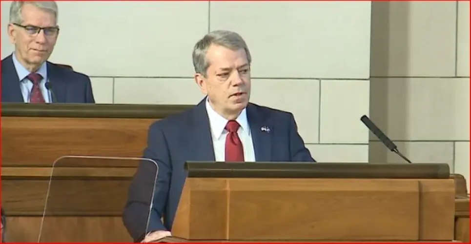 Grateful to be back from serious injury, Governor Jim Pillen delivers State of the State Address