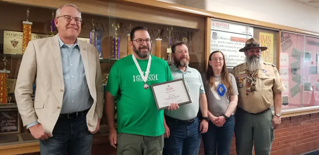 Beatrice Middle School teacher receives top scout honor