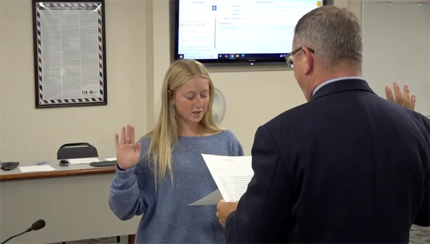 Brooke Gleason sworn in as Beatrice School Board student member