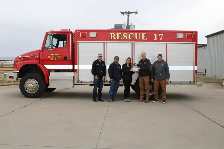 Fairbury Rural Fire Department Receives Hometown Heroes Donation