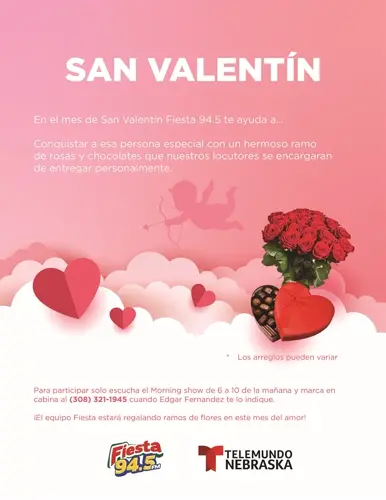 Fiesta 94.5 FM Te Regala un Ramo de Rosas y Chocolates