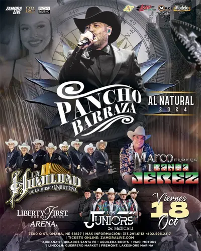 Gana boletos para el concierto de Pancho Barrazs el 18 de octubre
