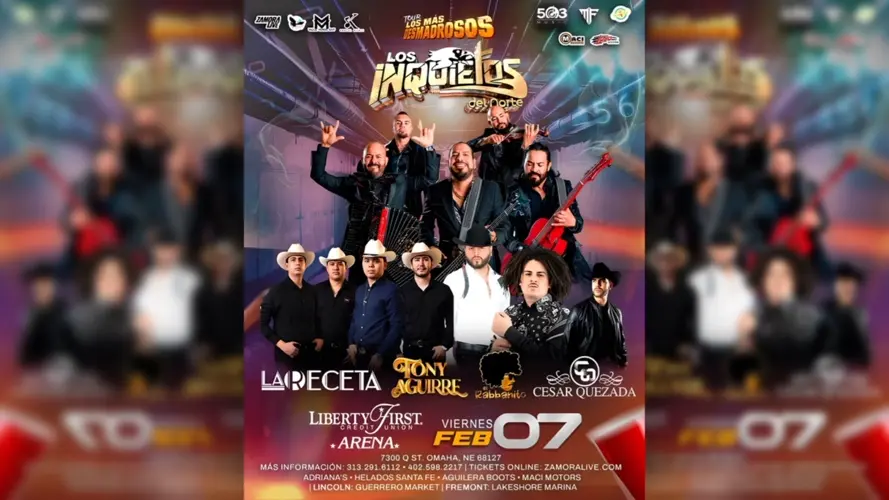 Zamora Live presenta a Los Inquietos del Norte, La Receta, Tony Aguirre, Cesar Quezada y El Rabbanito