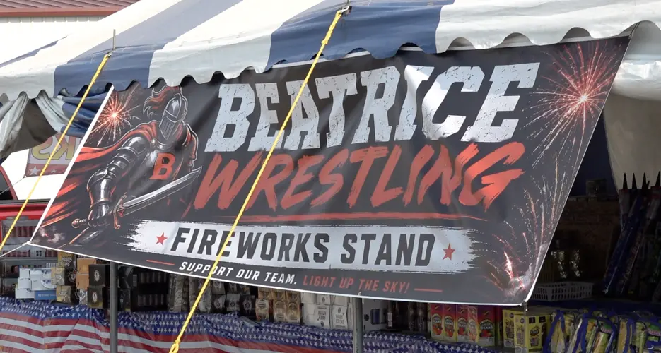 Beatrice wrestling fireworks stand back for another year