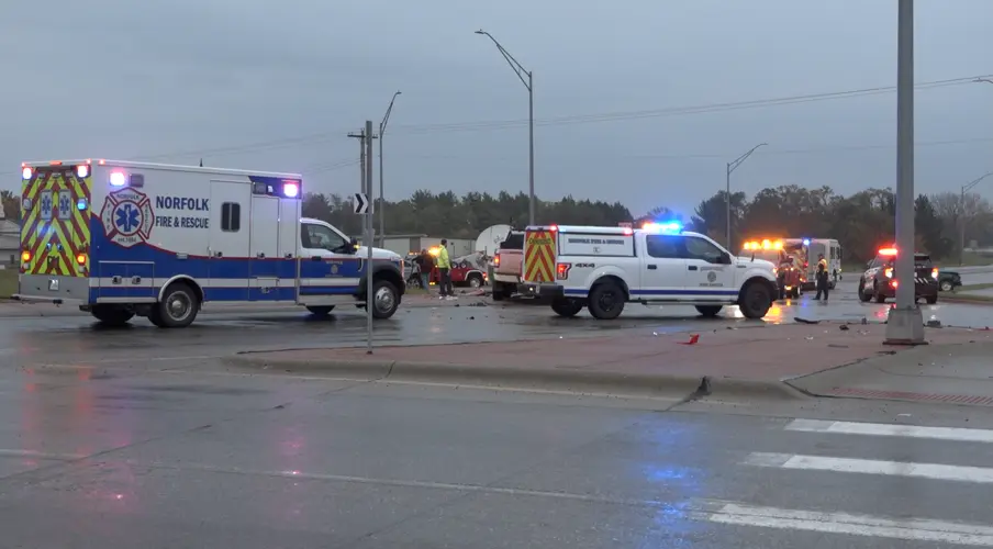 Several vehicles involved in crash at Norfolk roundabout