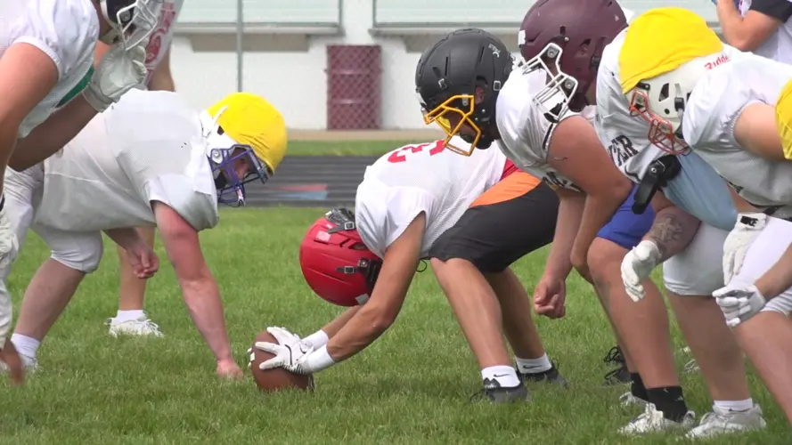 Northeast Nebraska All-Star Game's White Team stands united