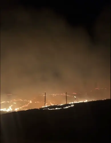 Multiple fires burning south of Chadron in timber