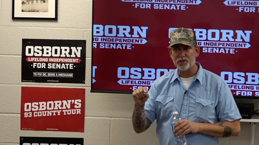 U.S. Senate challenger Osborn touts personal history, outlines campaign goals in Southeast Nebraska town hall tour