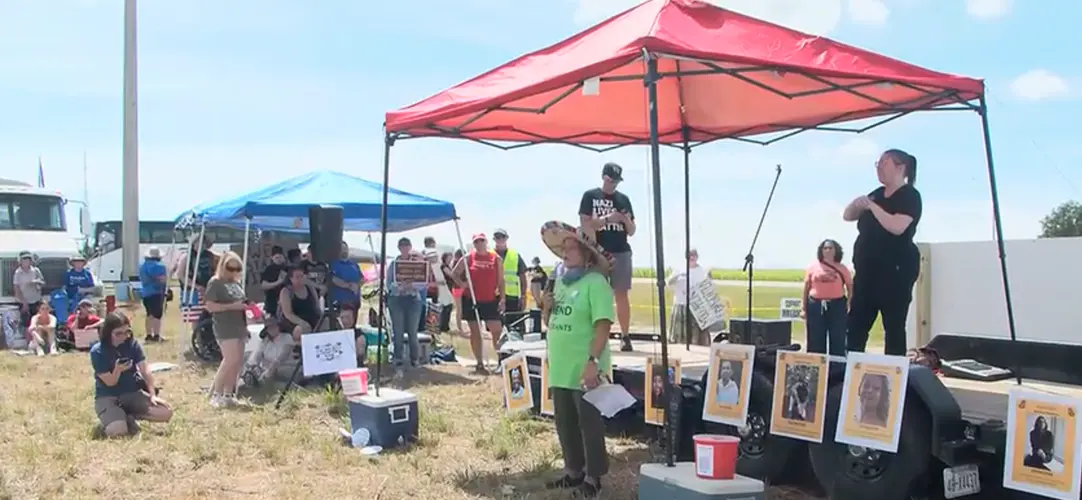 McCook ICE detention facility protest draws demonstrators from across Nebraska